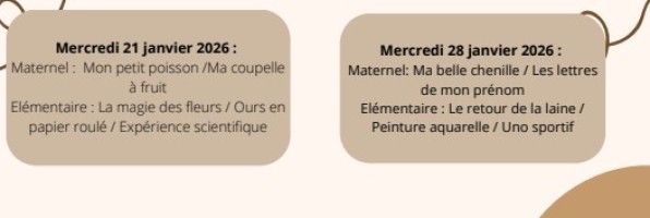 Inscription aux mercredis de l’EGT de janvier à février 2026
