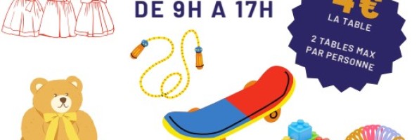 Inscriptions pour la brocante de l&rsquo;APE