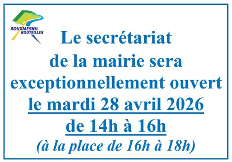 Changement ouverture de mairie
