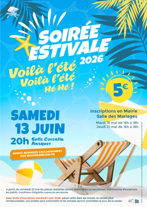 Inscriptions pour la soirée estivale
