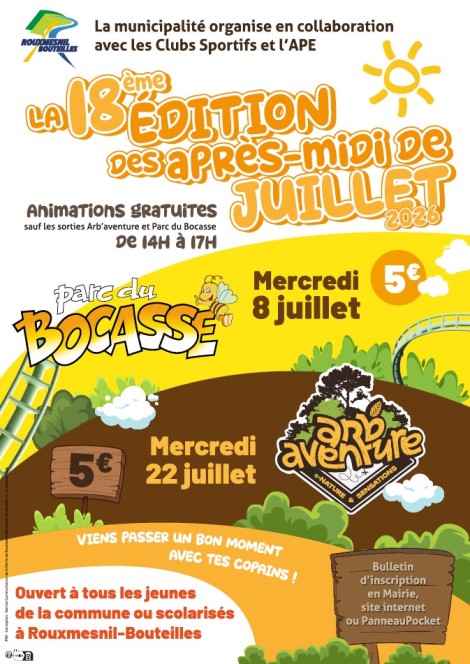 A ne pas rater : Les après-midi de juillet !