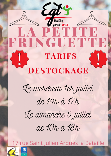 Déstockage à la Petite Fringuette de l&rsquo;EGT