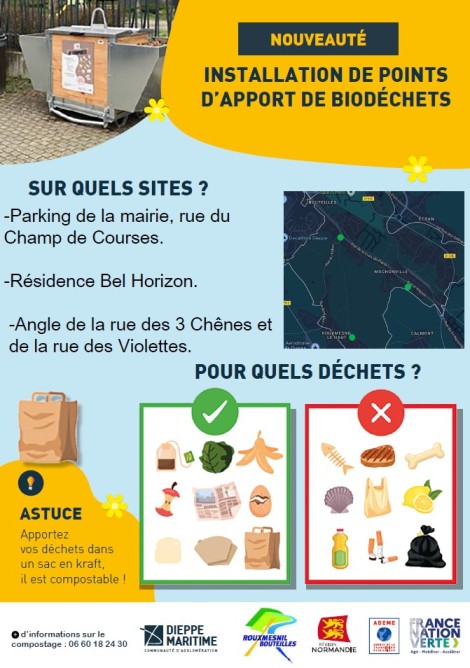 Installation de points d’apport de biodéchets